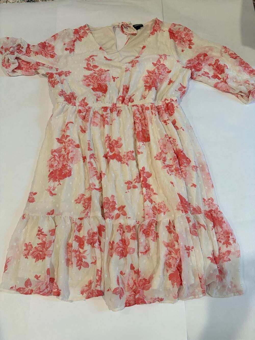 Torrid Mini Clip Dot Babydoll Dress Size 0